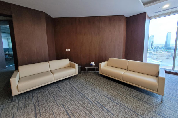 Executive sofas by Bos Barcelona at the CEO floor of the Nuclear and Radiological Regulatory Commission (NRRC). Photo courtesy of Bos Barcelona.