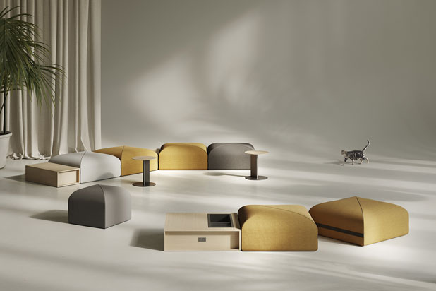 Colección de mobiliario BONDS diseñada por Iratzoki & Lizaso para Teknion. Foto cortesía de Ander Lizaso.