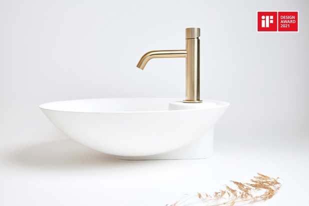 BOL basin by Clausell Studio for Sanycess. IF Design Award winner 2021. Photo courtesy of Clausell Studio