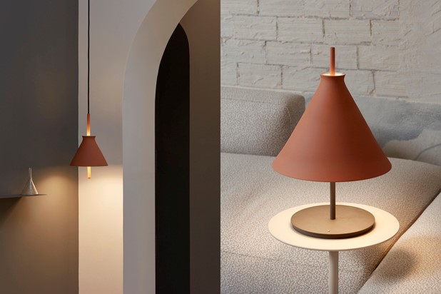Lámparas TOTANA diseñadas por Isaac Piñeiro para Pottery Project. Ganador de un IF Design Award 2021. Foto cortesía de Isaac Piñeiro