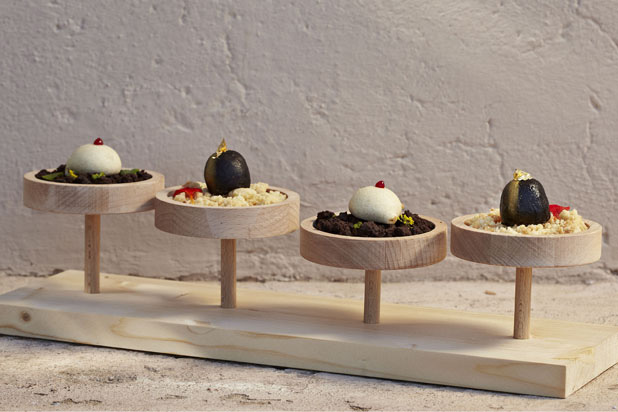 Cent2 dishes collection. A collaboration between Luis Eslava and cook Andreu Genestra
