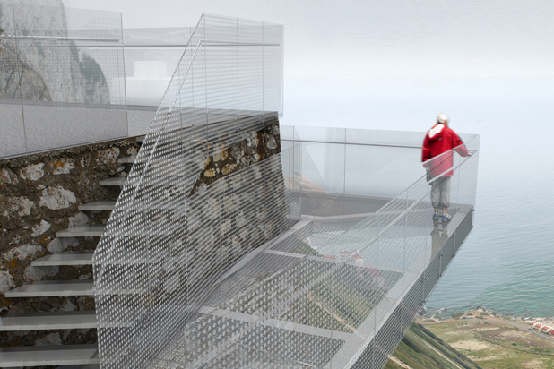 Pasarela de vidrio en Mount Misery junto a ARC Design en Gibraltar