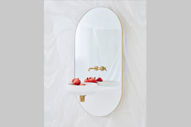 ARCO washbasin and mirror by Mut Design for Ex.t. Photo: Courtesy of Mut