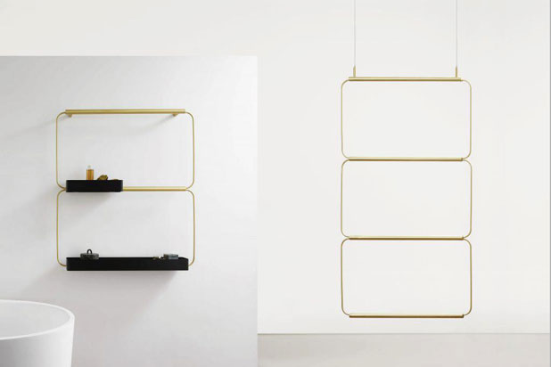 NUDO wall-mounted or hanging shelving system by Mut Design for Ex-t. Photo: Courtesy of Mut