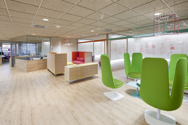 The interior design of Wink’s office in Madrid