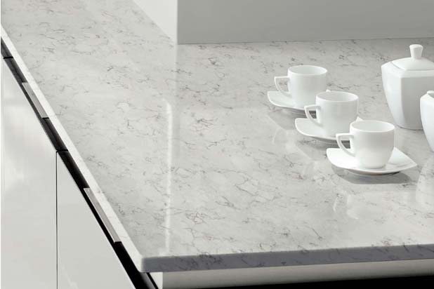 Nebula Alpha collection by Silestone in Blanco Orion