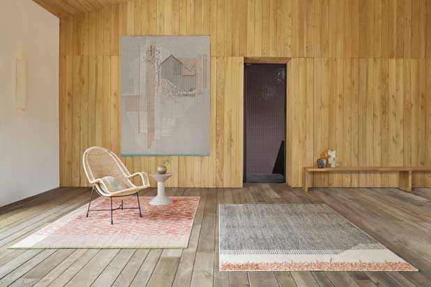 BACKSTITCH rugs designed by Raw Edges for GAN. Photo courtesy of Gandía Blasco Group.