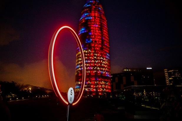 Proyecto de LedsC4 para el Festival Llum de Barcelona. Foto cortesía de LedsC4