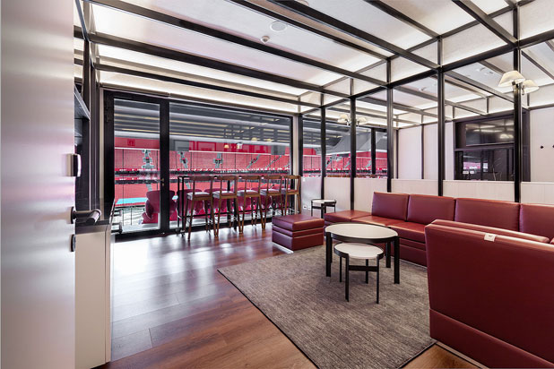 nanimarquina rugs in the VIP section of the San Mames football stadium in Bilbao