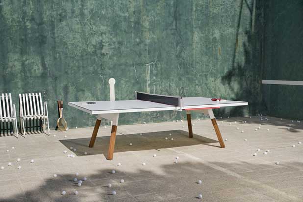 You and Me ping pong table, designed by Antoni Pallejà Office for RS Barcelona. Photo courtesy of RS Barcelona.