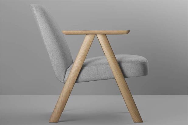 LEKU armchair designed by Manel Molina Studio for Treku. Photo courtesy of Treku.