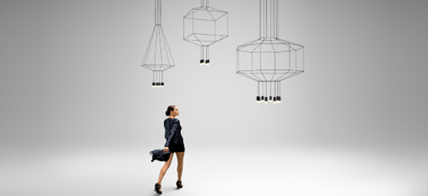 Luminarias de suspensión Wireflow, diseñadas por Arik Levi