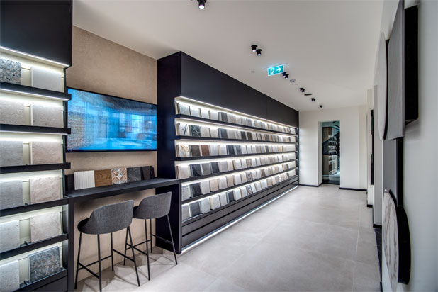 Porcelanosa´s showroom in Milan (Italy). Photo by Vincenzo Tambasco, courtesy of Porcelanosa.