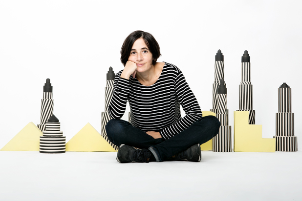 Romina Gris and her SKYLINE vases collection. Photo courtesy of Romina Gris.