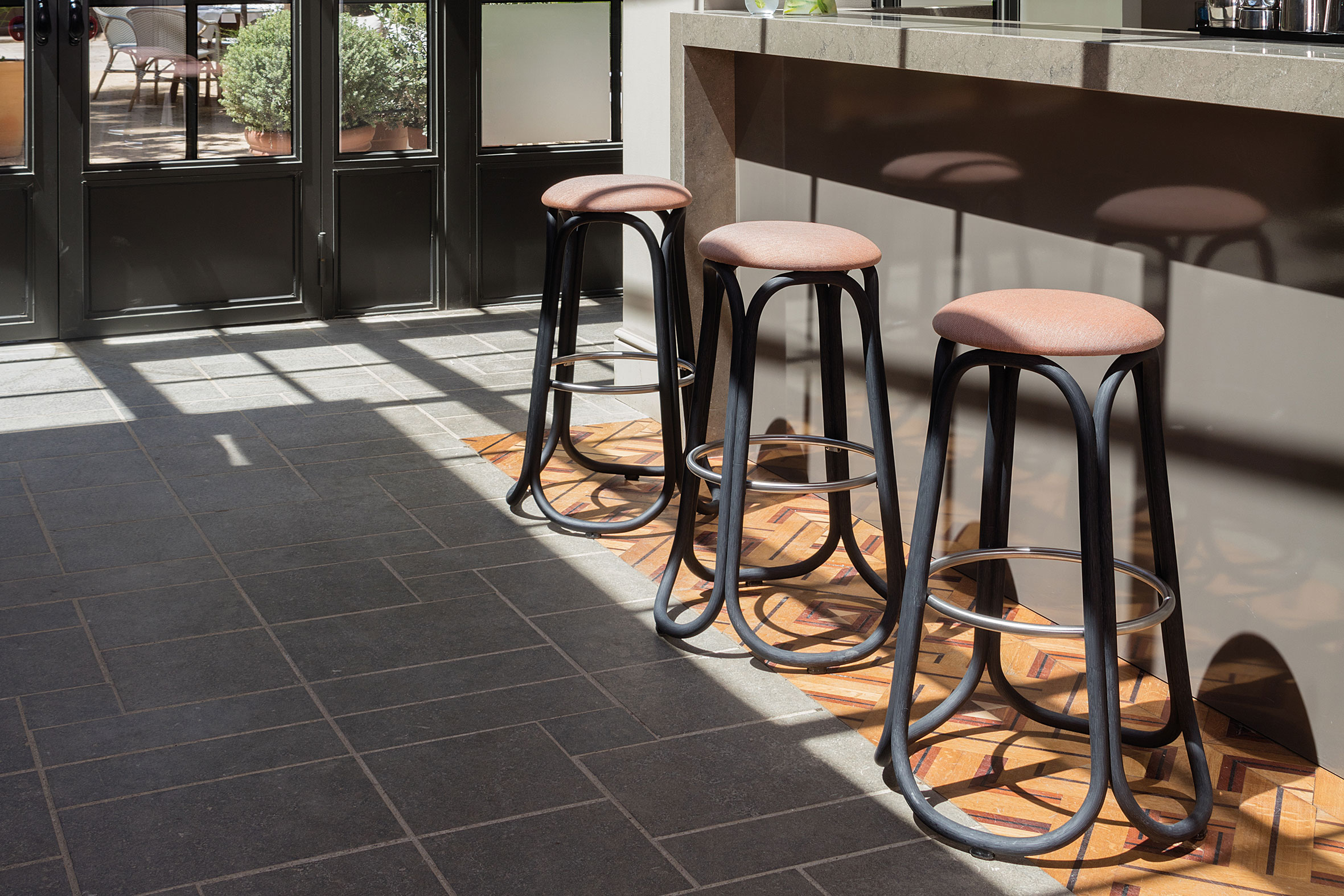 GRES stool by Miguel Milá for Expormim. Photo: Courtesy of Expormim ©MeritxellArjalaguer.