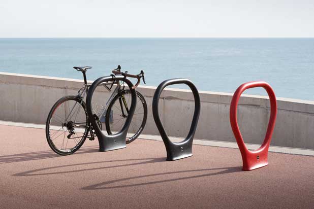 SUPERLOCK bike racks by Alex Fernández Camps for Durbanis. Photo courtesy of Durbanis.