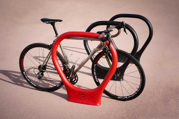 SUPERLOCK bike racks by Alex Fernández Camps for Durbanis. Photo courtesy of Durbanis.