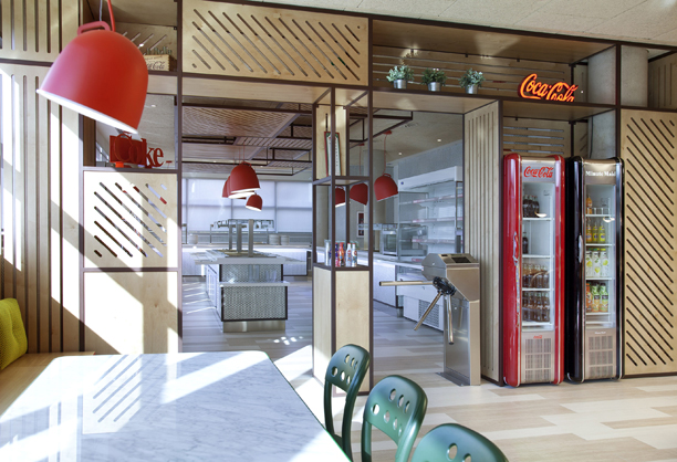 Scout lamps by Stone Designs for B.lux at Coca-Cola’s HQ in Madrid