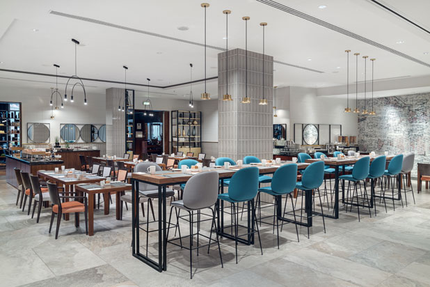 Maine and Volta lamps by Estiluz at Hilton Hotel in Gdansk