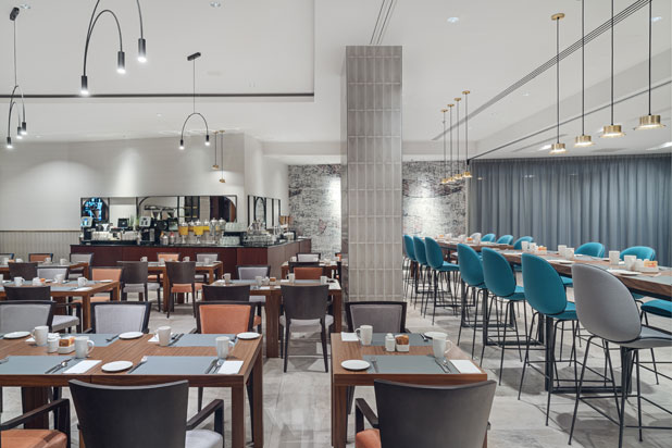 Maine and Volta lamps by Estiluz at Hilton Hotel in Gdansk