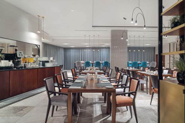 Maine and Volta lamps by Estiluz at Hilton Hotel in Gdansk