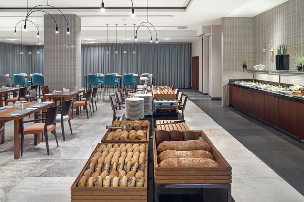 Maine and Volta lamps by Estiluz at Hilton Hotel in Gdansk