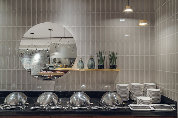 Maine and Volta lamps by Estiluz at Hilton Hotel in Gdansk