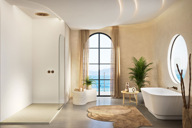 NATUR WAVE shower tray for Acquabella. IF DESIGN AWARD 2023 winner
