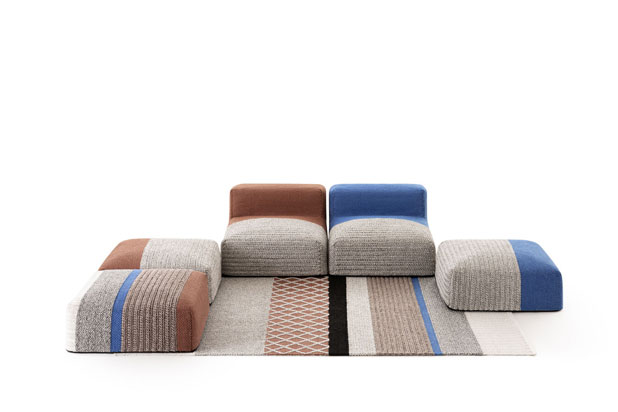 MANGAS rugs and poufs collection by Patricia Urquiola for Gan. Photo by Héctor Campos, courtesy of Gan.