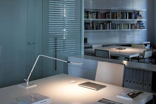 FLEX desk lamp designed by Ramos & Bassols for Vibia. Photo courtesy of Vibia.