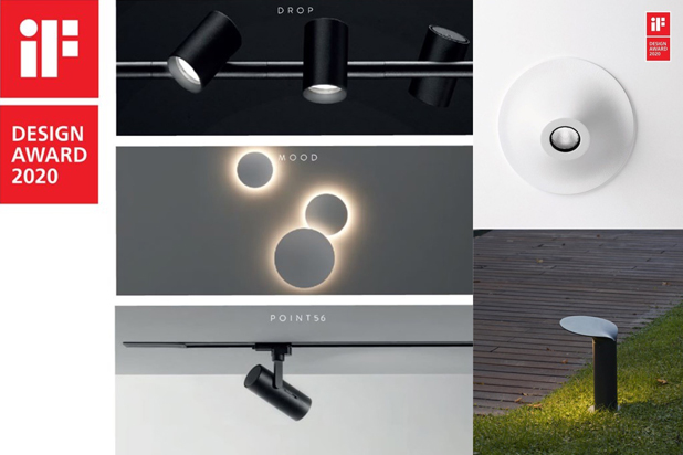 Lighting Product Winners: DROP, MOOD by Ricard Vila and POINT for Simón, LOTUS by Estudi Ribaudi for Faro Barcelona and RHINO by Rubén Saldaña for Arkoslight.