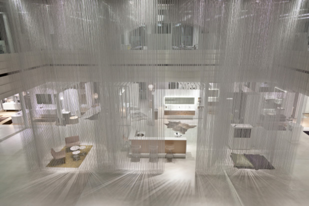 “Rainy ceiling” installation by KriskaDECOR at NeoCon2016 fair