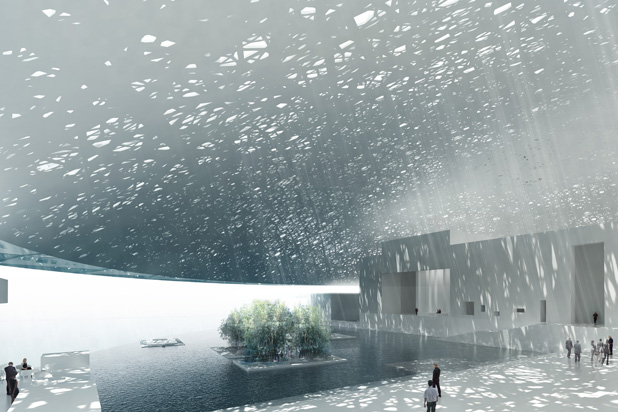 Paralum luminaire in Louvre Abu Dhabi Museum
