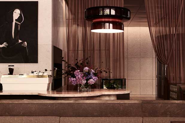 BOHEMIA lamp at the Dame Restaurant in Melbourne, Australia. Photo by Eve Wilson, courtesy of Marset