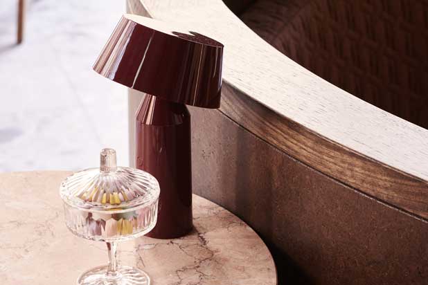 BICOCA lamp at the Dame Restaurant in Melbourne, Australia. Photo by Eve Wilson, courtesy of Marset