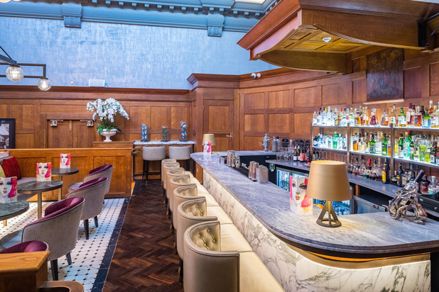 Armchairs by Mobilfresno in the bar at the Dixon Marriot Hotel in London. Photo: Courtesy of Mobilfresno