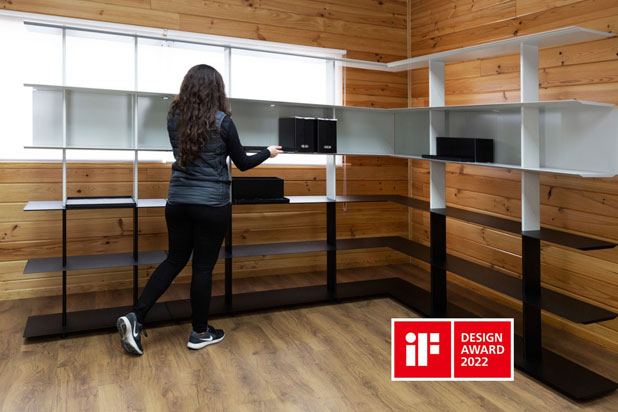 WING shelving system designed by Mario Ruiz for ST-Systemtronic - IF Design Award 2022 winner
