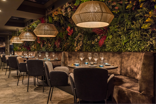 Banyo lamps by Ole! Lighting at the Kyatcha restaurant in The Hague, Netherlands. Photo courtesy of Ole! Lighting