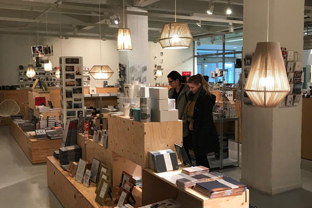 OlebyFm lamps in the bookshop at FOMU in Antwerp (Belgium). Photo Courtesy of OlebyFm