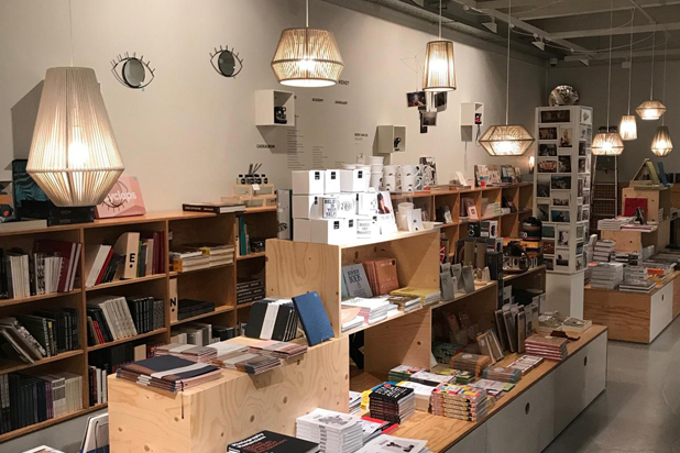 OlebyFm lamps in the bookshop at FOMU in Antwerp (Belgium). Photo Courtesy of OlebyFm