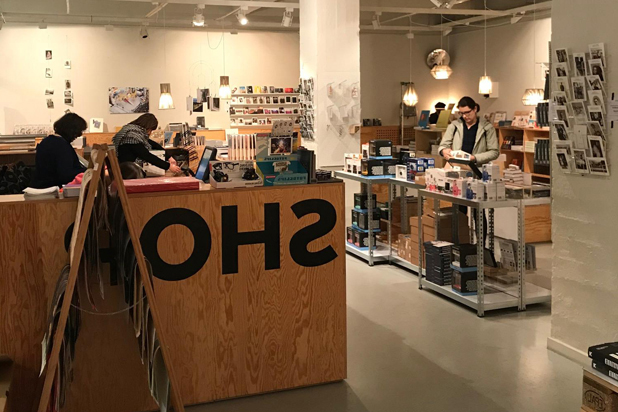 OlebyFm lamps in the bookshop at FOMU in Antwerp (Belgium). Photo Courtesy of OlebyFm