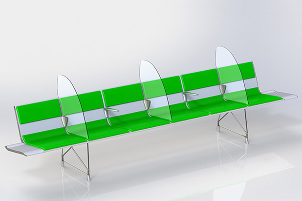 Protective screens for banks made by Sellex.  Photo courtesy of Sellex.