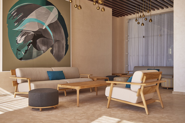 PARALEL and FUP collection by Point at the Hilton Taghazout Bay Beach Resort & Spa in Taghazout, Morocco. Photo courtesy of Point.