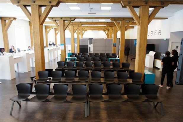 SLAM benches at the UBER offices in Paris. Photo courtesy of Sellex
