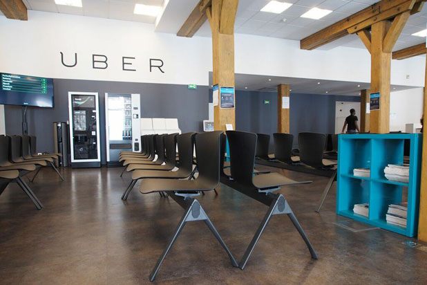 SLAM benches at the UBER offices in Paris. Photo courtesy of Sellex
