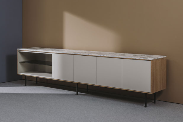 ELEMENT CREDENZA sideboard designed by Gensler for Andreu World. Photo byAndreu World