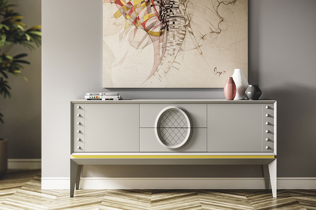 TRIANGLE HEDONIST sideboard by La Ebanistería. Photo by La Ebanistería.