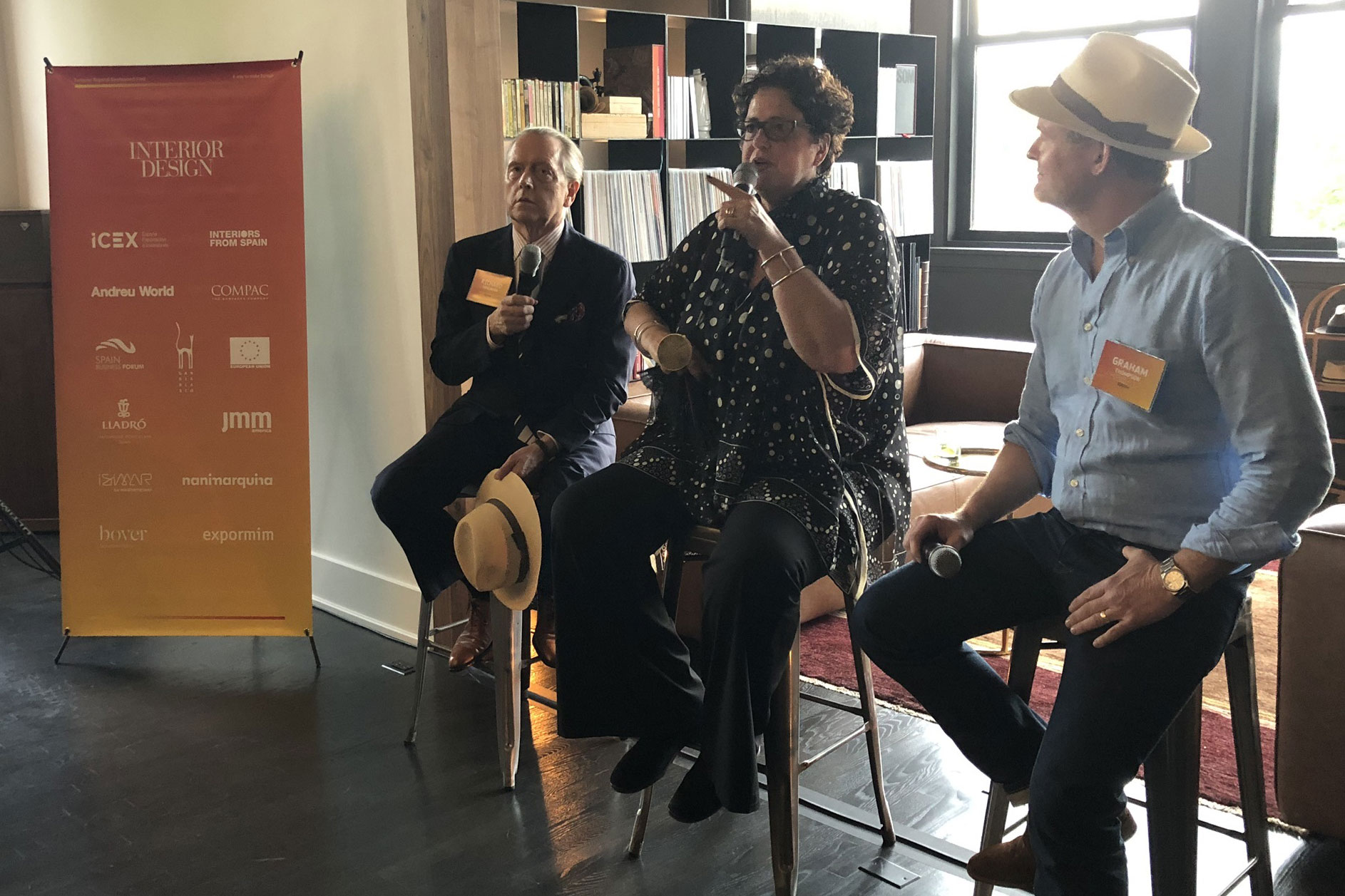 Networking organized by Interiors from Spain and the Interior Design magazine at the headquarters of hatmaking company Optimo.