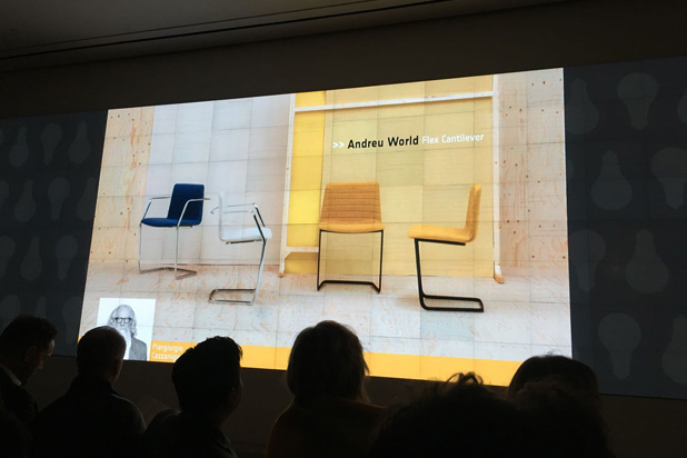 Flex Cantilever chair series designed by Piergiorgio Cazzaniga for Andreu World