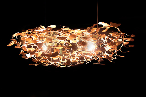 Ginko Chandelier by Verónica Mar Art & Design
